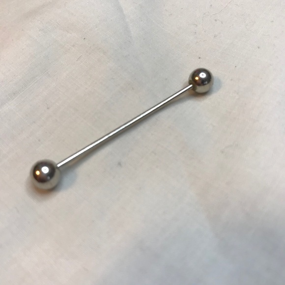 Unique Silver Ball Twist Earring or Ear Crawler - Picture 3 of 3